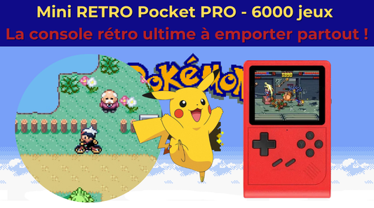 Mini RETRO Pocket PRO - 6000 jeux : La console rétro ultime à emporter partout !