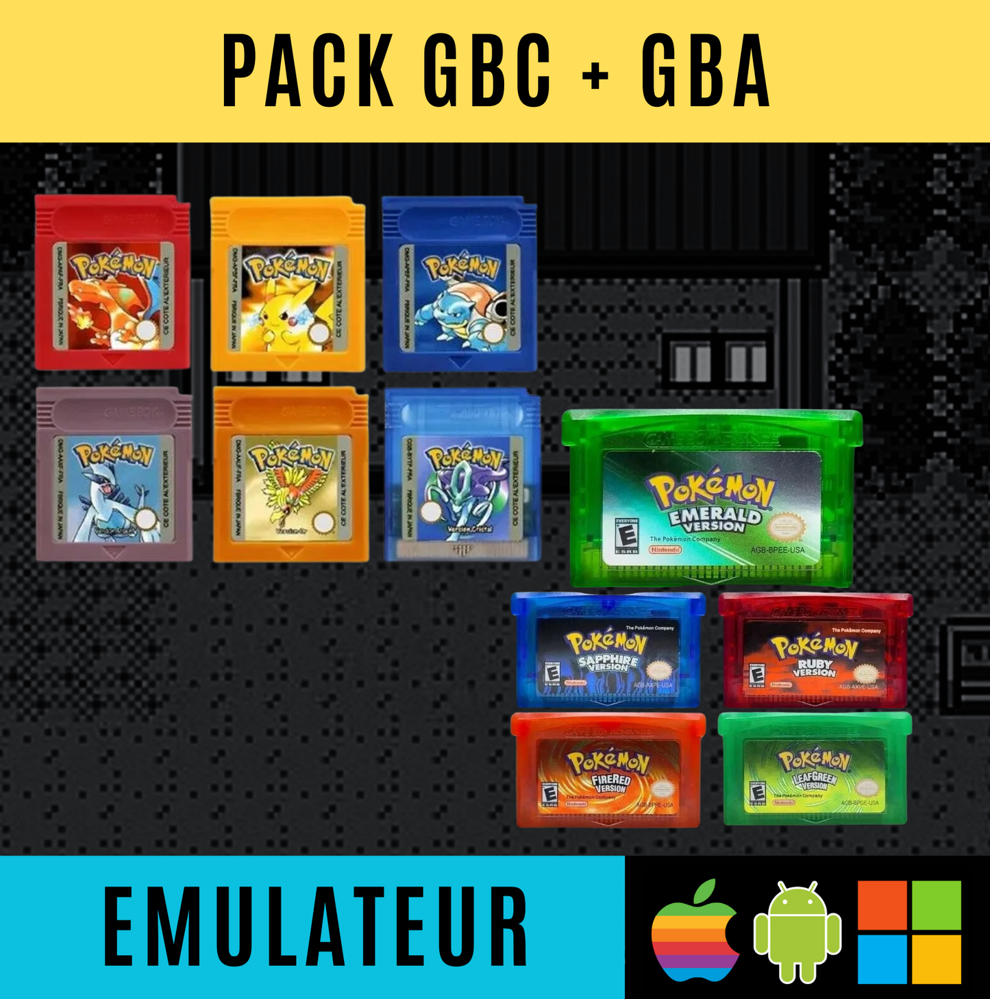 Pack Ultime Pokémon – Émulateurs + Jeux | PC, Android, IOS