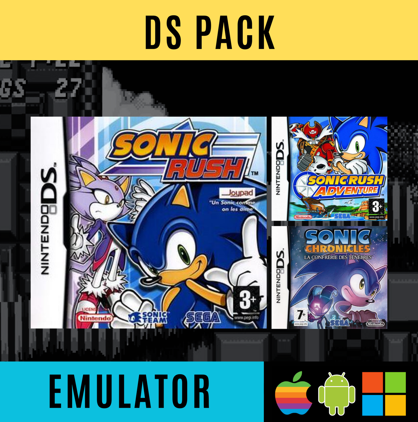 Ultimate Sonic Pack – Emulators + Games | PC, Android, IOS