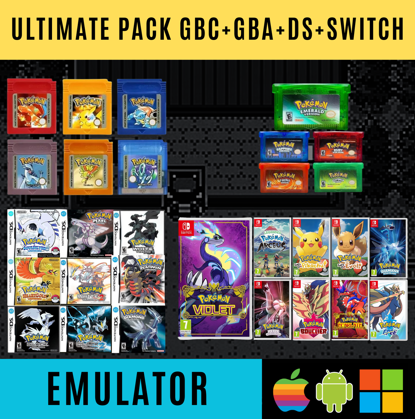 Ultimate Pokémon Pack – Emulators + Games | PC, Android, iOS