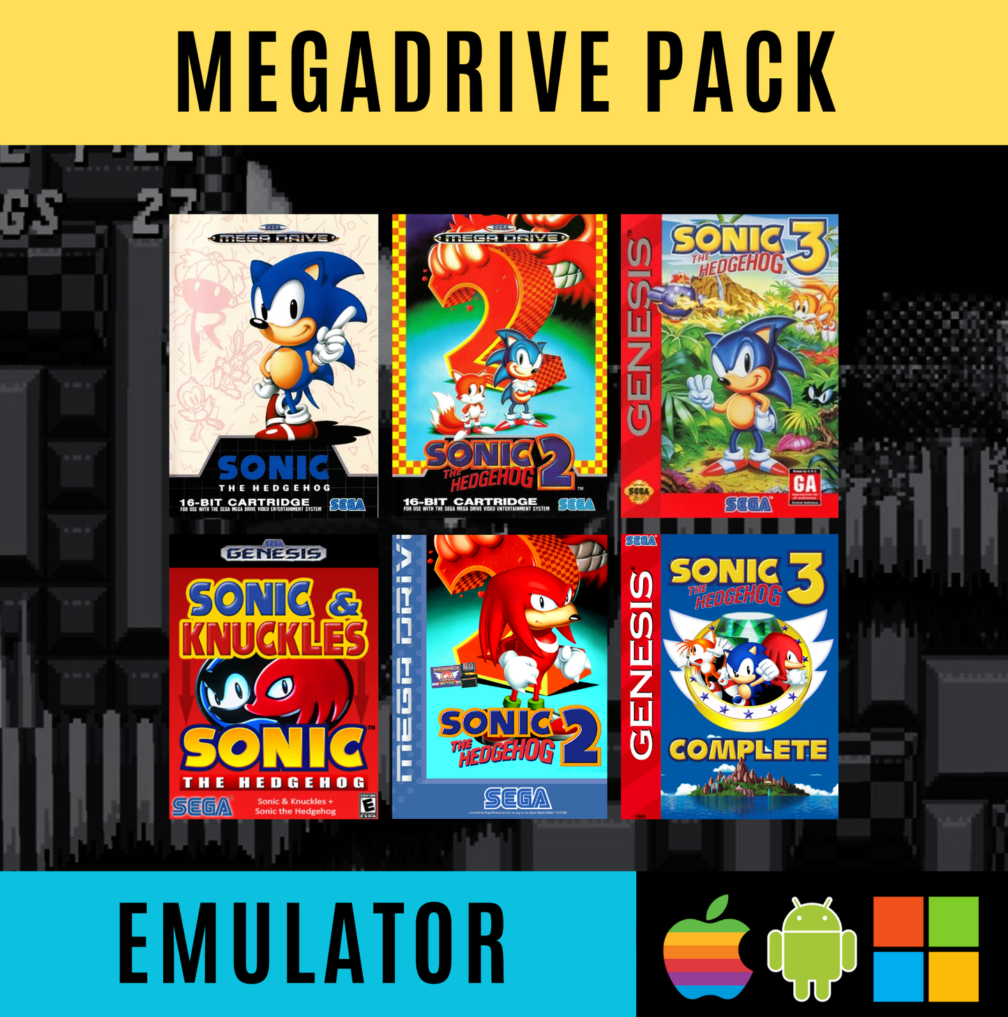 Ultimate Sonic Pack – Emulators + Games | PC, Android, IOS