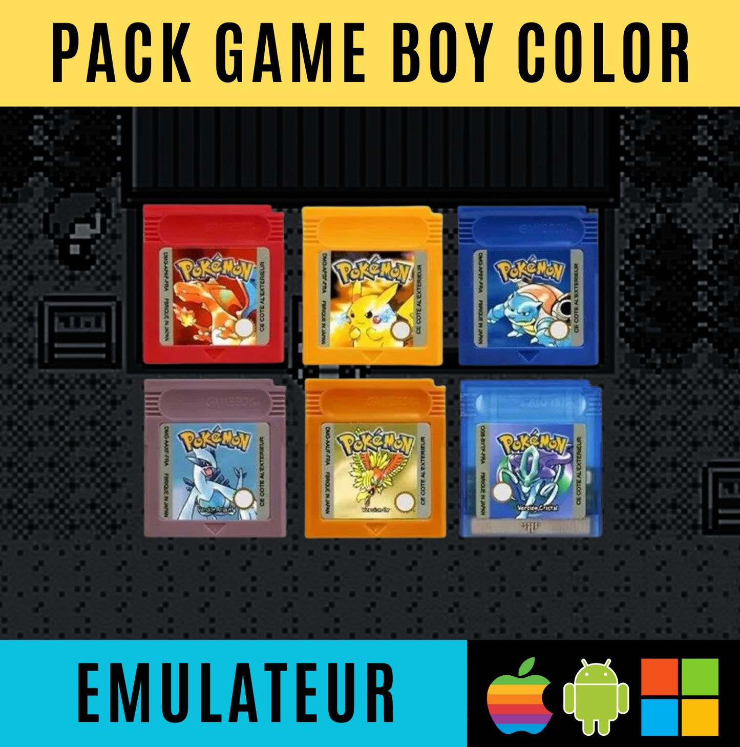 Pack Ultime Pokémon – Émulateurs + Jeux | PC, Android, IOS