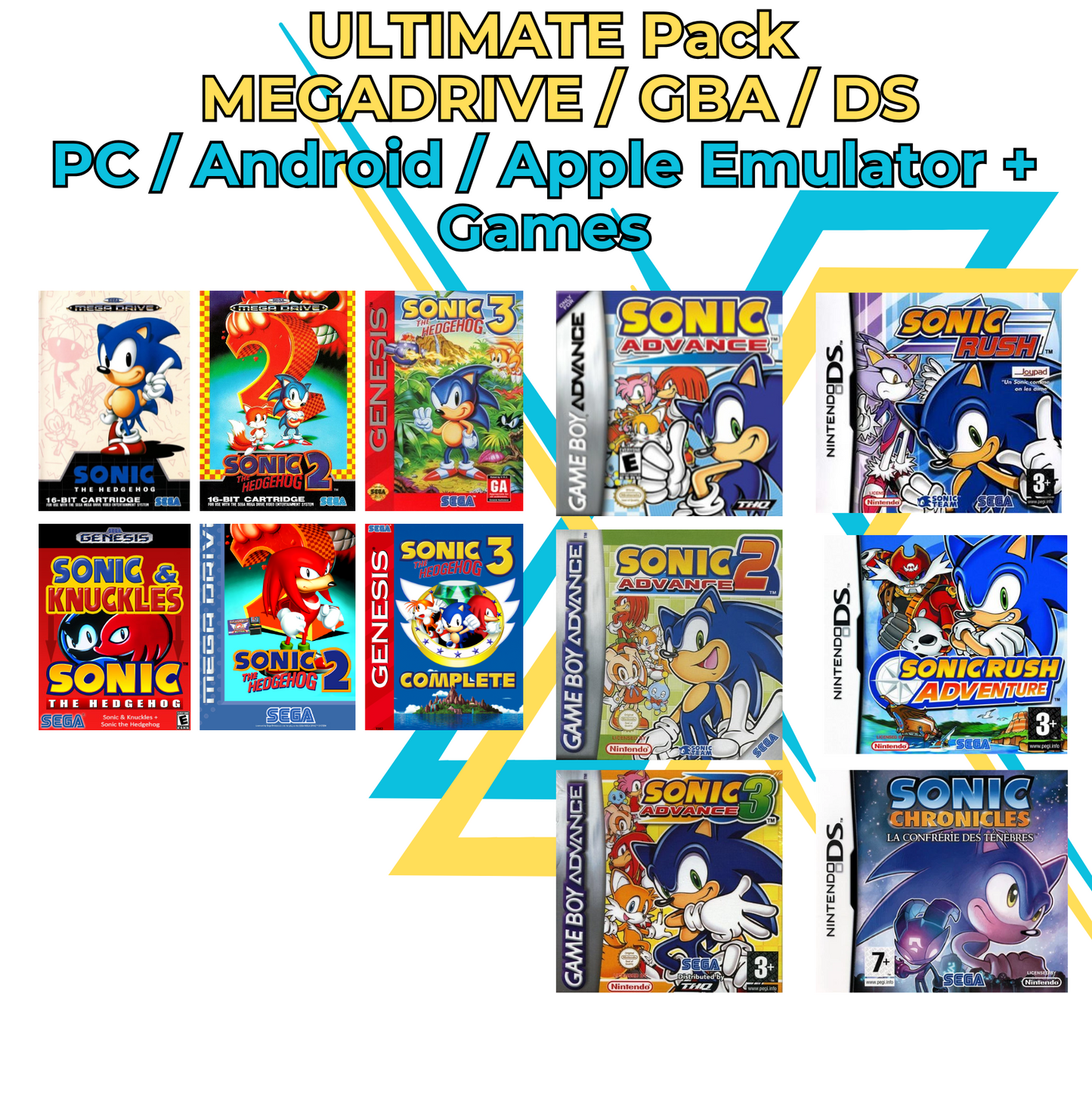 Ultimate Sonic Pack – Emulators + Games | PC, Android, IOS