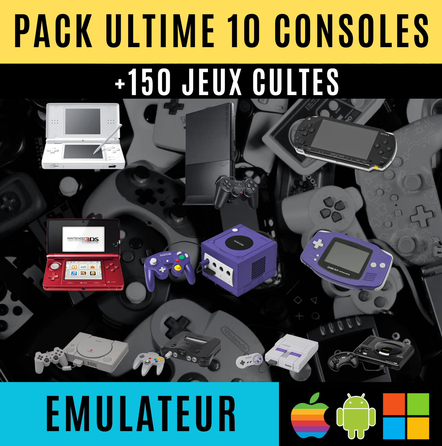 Pack Émulateur + jeux incontournables | PC, Android, IOS