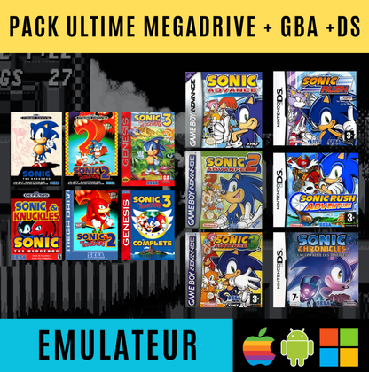 Pack Ultime Sonic – Émulateurs + Jeux | PC, Android, IOS