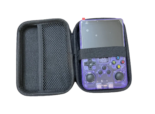 Housse de protection ouverte avec une RETRO Pocket à l'intérieur.
